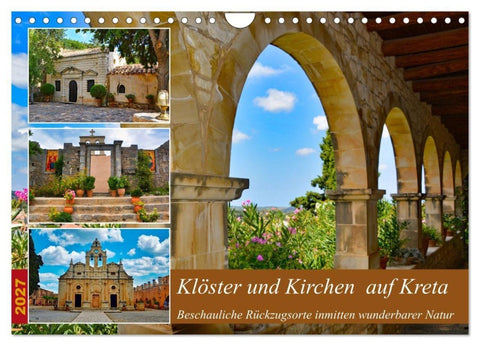 Klöster und Kirchen auf Kreta (Wandkalender 2027 DIN A4 quer), CALVENDO Monatskalender