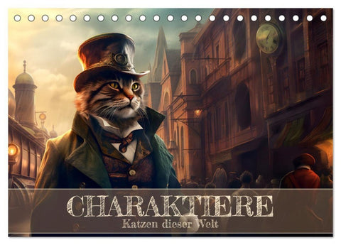 Charaktiere Katzen dieser Welt (Tischkalender 2027 DIN A5 quer), CALVENDO Monatskalender