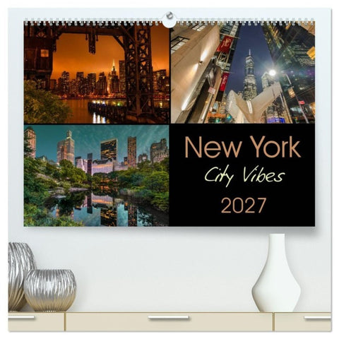 New York City Vibes (hochwertiger Premium Wandkalender 2027 DIN A2 quer), Kunstdruck in Hochglanz