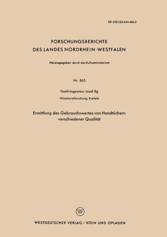 Ermittlung des Gebrauchswertes von Handtüchern verschiedener Qualität