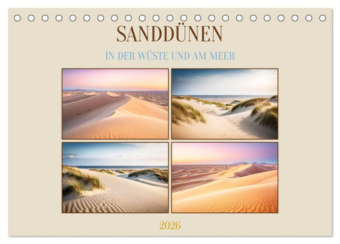 Sanddünen In der Wüste und am Meer (Tischkalender 2026 DIN A5 quer), CALVENDO Monatskalender