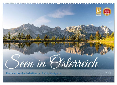 Seen in Österreich (Wandkalender 2026 DIN A2 quer), CALVENDO Monatskalender