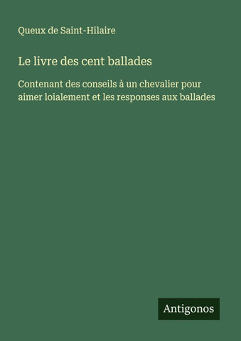 Le livre des cent ballades