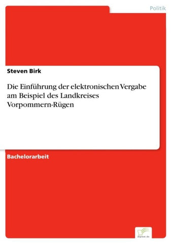 Die Einführung der elektronischen Vergabe am Beispiel des Landkreises Vorpommern-Rügen