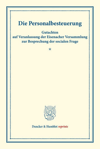 Die Personalbesteuerung.