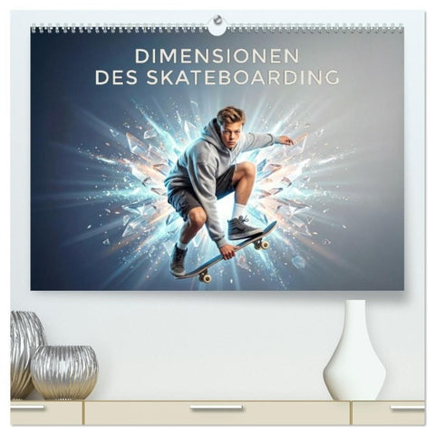Dimensionen des Skateboarding (hochwertiger Premium Wandkalender 2027 DIN A2 quer), Kunstdruck in Hochglanz