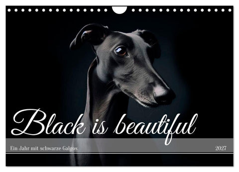 Black is beautiful (Wandkalender 2027 DIN A4 quer), CALVENDO Monatskalender