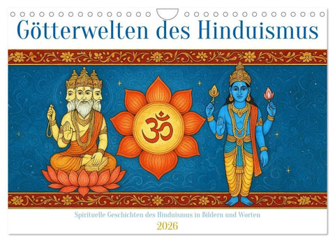 Götterwelten des Hinduismus (Wandkalender 2026 DIN A4 quer), CALVENDO Monatskalender