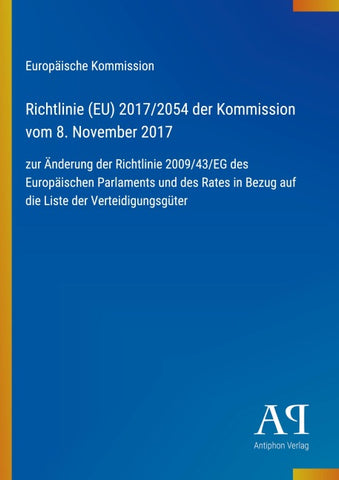 Richtlinie (EU) 2017/2054 der Kommission vom 8. November 2017