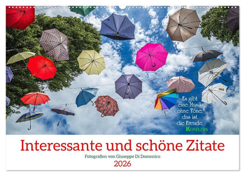 Interessante und schöne Zitate (Wandkalender 2026 DIN A2 quer), CALVENDO Monatskalender