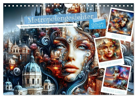 Metropolengesichter (Wandkalender 2027 DIN A4 quer), CALVENDO Monatskalender