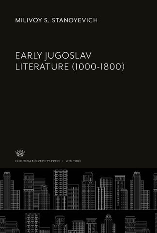 Early Jugoslav Literature (1000-1800)