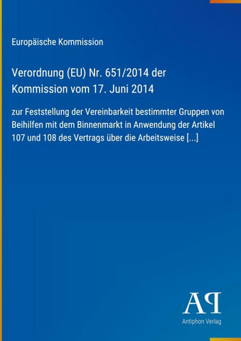 Verordnung (EU) Nr. 651/2014 der Kommission vom 17. Juni 2014