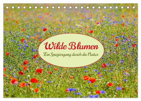 Wilde Blumen - ein Spaziergang durch die Natur (Tischkalender 2027 DIN A5 quer), CALVENDO Monatskalender