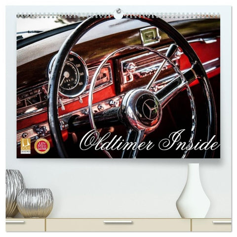 Oldtimer inside (hochwertiger Premium Wandkalender 2027 DIN A2 quer), Kunstdruck in Hochglanz