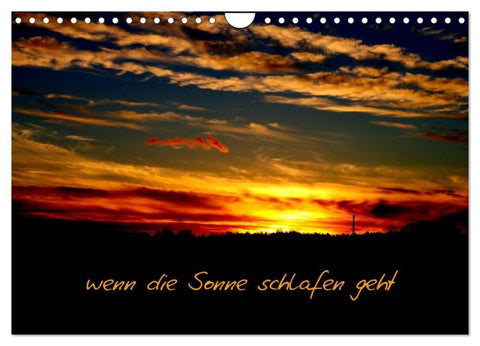 wenn die Sonne schlafen geht (Wandkalender 2027 DIN A4 quer), CALVENDO Monatskalender