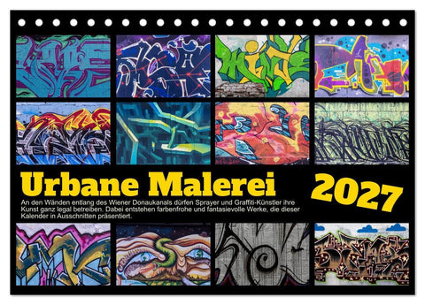 Urbane Malerei (Tischkalender 2027 DIN A5 quer), CALVENDO Monatskalender