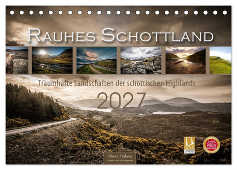 Rauhes Schottland (Tischkalender 2027 DIN A5 quer), CALVENDO Monatskalender