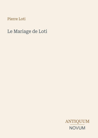 Le Mariage de Loti