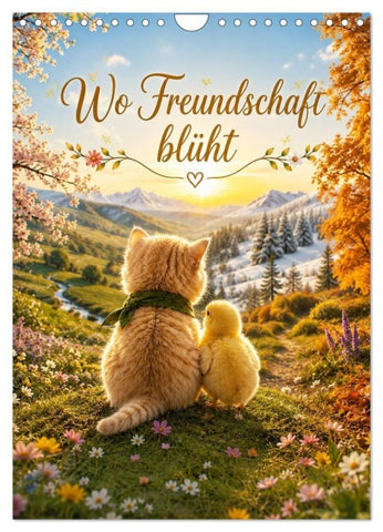 Wo Freundschaft blüht (Wandkalender 2027 DIN A4 hoch), CALVENDO Monatskalender