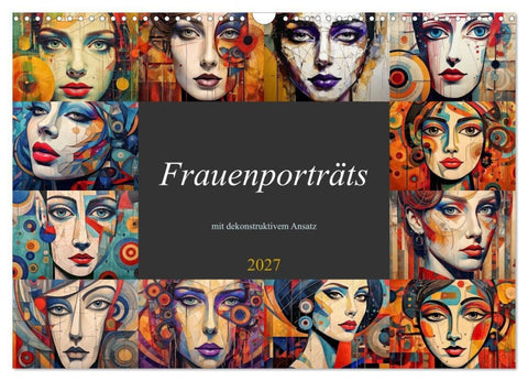 Frauenporträts mit dekonstruktivem Ansatz (Wandkalender 2027 DIN A3 quer), CALVENDO Monatskalender
