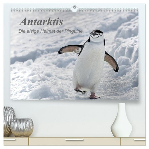 Antarktis, die eisige Heimat der Pinguine (hochwertiger Premium Wandkalender 2027 DIN A2 quer), Kunstdruck in Hochglanz