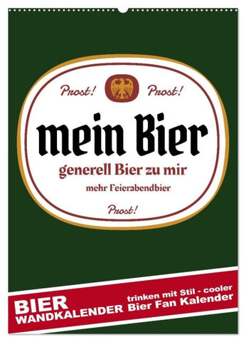 BIER Wandkalender -Trinken mit Stil (Wandkalender 2027 DIN A2 hoch), CALVENDO Monatskalender