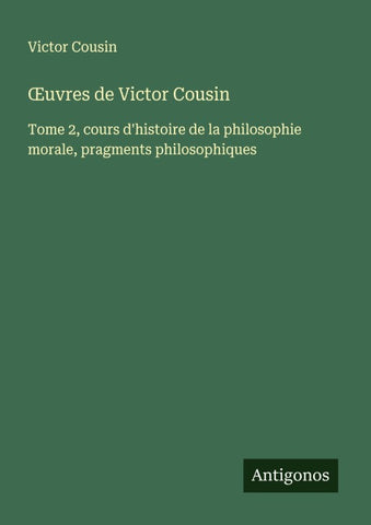 ¿uvres de Victor Cousin