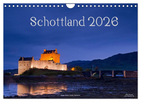 Schottland (Wandkalender 2026 DIN A4 quer), CALVENDO Monatskalender