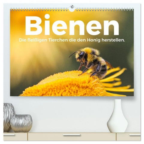 Bienen - Die fleißigen Tierchen die den Honig herstellen. (hochwertiger Premium Wandkalender 2027 DIN A2 quer), Kunstdruck in Hochglanz