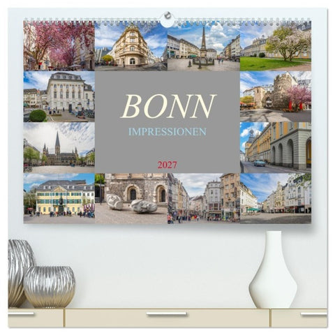 Bonn Impressionen (hochwertiger Premium Wandkalender 2027 DIN A2 quer), Kunstdruck in Hochglanz