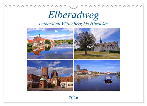 Elberadweg von Lutherstadt Wittenberg bis Hitzacker (Wandkalender 2026 DIN A4 quer), CALVENDO Monatskalender
