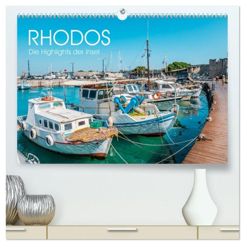 Rhodos - Die Highlights der Insel (hochwertiger Premium Wandkalender 2027 DIN A2 quer), Kunstdruck in Hochglanz