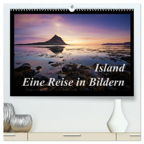 Island - Eine Reise in Bildern (hochwertiger Premium Wandkalender 2027 DIN A2 quer), Kunstdruck in Hochglanz