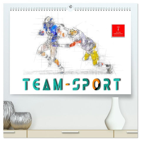 Team-Sport (hochwertiger Premium Wandkalender 2026 DIN A2 quer), Kunstdruck in Hochglanz