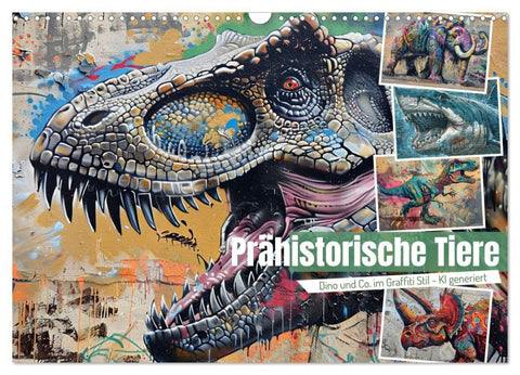 Prähistorische Tiere (Wandkalender 2027 DIN A3 quer), CALVENDO Monatskalender