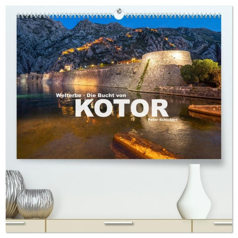 Welterbe - Die Bucht von Kotor (hochwertiger Premium Wandkalender 2027 DIN A2 quer), Kunstdruck in Hochglanz