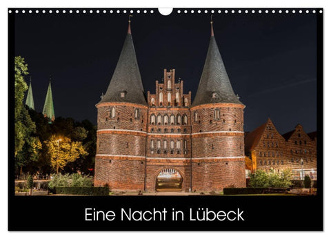 Eine Nacht in Lübeck (Wandkalender 2026 DIN A3 quer), CALVENDO Monatskalender