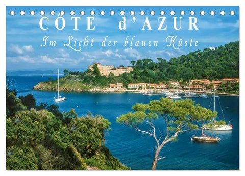 Cote d'Azur - Im Licht der blauen Küste (Tischkalender 2026 DIN A5 quer), CALVENDO Monatskalender