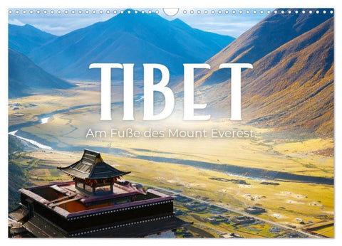 Tibet - Am Fuße des Mount Everest. (Wandkalender 2027 DIN A3 quer), CALVENDO Monatskalender