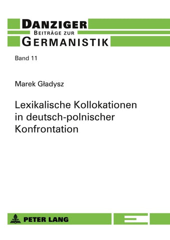 Lexikalische Kollokationen in deutsch-polnischer Konfrontation