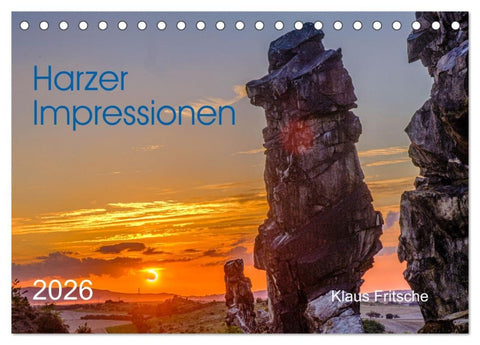 Harzer Impressionen - Natur, Kultur und Geschichte (Tischkalender 2026 DIN A5 quer), CALVENDO Monatskalender