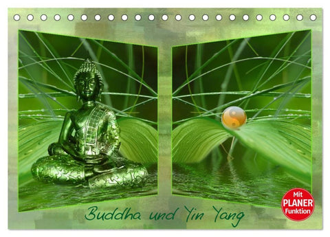 Buddha und Yin Yang (Tischkalender 2026 DIN A5 quer), CALVENDO Monatskalender