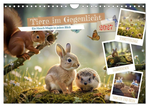 Tiere im Gegenlicht (Wandkalender 2027 DIN A4 quer), CALVENDO Monatskalender