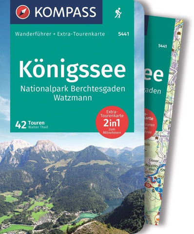 KOMPASS Wanderführer Königssee, Nationalpark Berchtesgaden, Watzmann, 42 Touren mit Extra-Tourenkarte