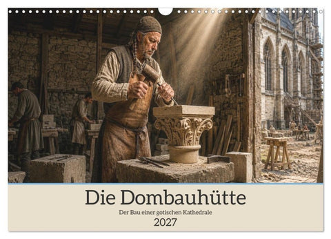 Die Dombauhütte – Der Bau einer gotischen Kathedrale (Wandkalender 2027 DIN A3 quer), CALVENDO Monatskalender