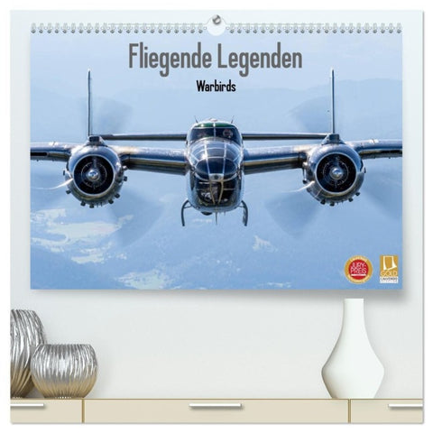 Fliegende Legenden - Warbirds (hochwertiger Premium Wandkalender 2027 DIN A2 quer), Kunstdruck in Hochglanz
