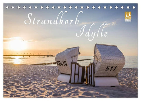 Strandkorb Idylle (Tischkalender 2027 DIN A5 quer), CALVENDO Monatskalender