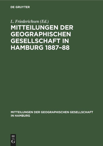 Mitteilungen der Geographischen Gesellschaft in Hamburg 1887–88