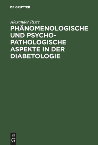 Phänomenologische und psychopathologische Aspekte in der Diabetologie